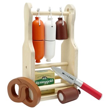 Tanner Wurstständer aus Holz mit 3 Würstchen