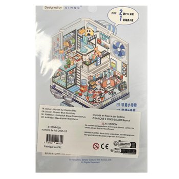 Livret de Stickers Kawai Dortoir Bleu