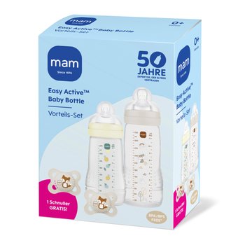 MAM Easy Active Flaschen Set mit Schnuller beige