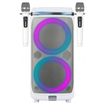 LED Light-Up Karaoke Machine with Two Microphones