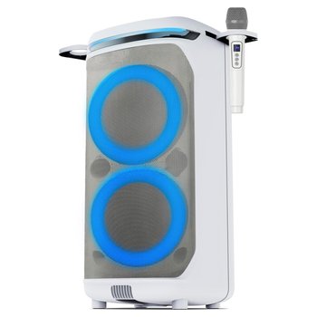 LED Light-Up Karaoke Machine with Two Microphones