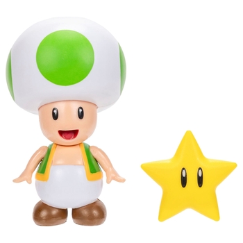 Nintendo Super Mario Action Figure Green Toad with Star 10cm