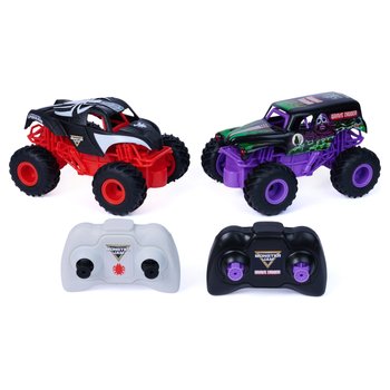 Monster Jam - Monster Trucks 1/64 Véhicules Racing Rivals Grave Digger et Spider-Man