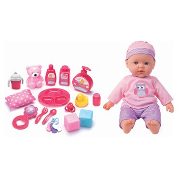 Baby Poppenset met 16 Accessoires