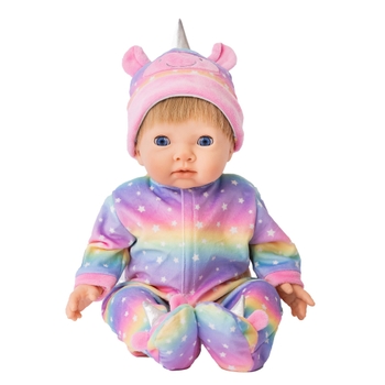 Tiny Treasures Baby Doll Clothes Rainbow Unicorn All-In-One Outfit 44cm