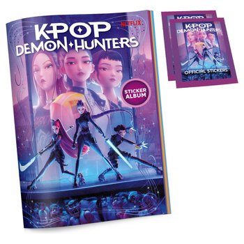 K-Pop Demon Hunters - Album avec 5 Pochettes de Stickers