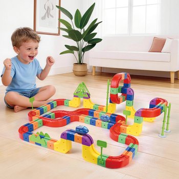 Construction Track & Train Toy 154 Piece Set