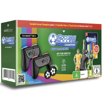 Maxx Tech Sociable Soccer Champions Kit Nintendo Switch 2&1 (Code in Box)
