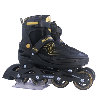 Blindside - Paire de Rollers Taille 34-37 - Noir et Doré
