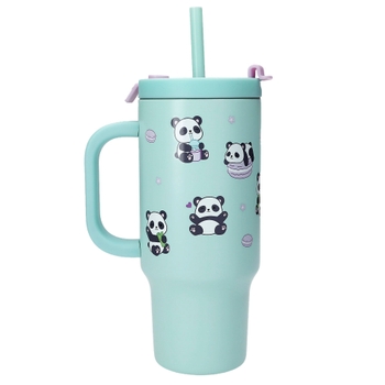 TOPModel - Gourde en Acier avec Paille Panda