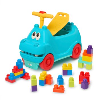 Battat - Porteur Hippopotame Lumineux et Sonore avec Blocs de Construction
