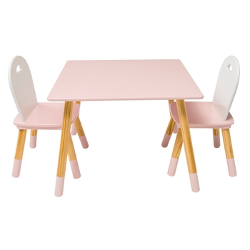Ivy & Lily Kindertisch mit Stühlen aus Holz Set 3-tlg.