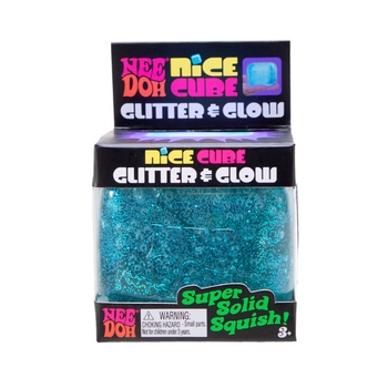 Needoh - Jouet Anti-Stress Nice Cube Paillettes et Éclat - Modèle Aléatoire