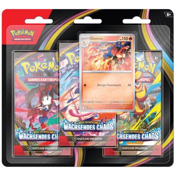Pokémon Karten Mega-Entwicklung Wachsendes Chaos Booster Pack 3er Set sortiert