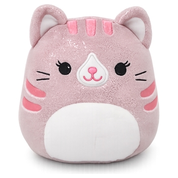 Squishmallows Laura pink getigerte Glitzer Katze 30 cm