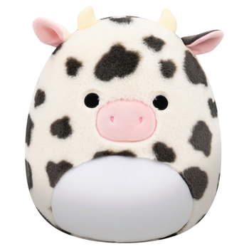 Original Squishmallows Fuzz-A-Mallows Plush Colin the Black & White Spotted Cow 40cm