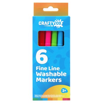 Crafty Co. Auswaschbare Filzstifte 6er Set
