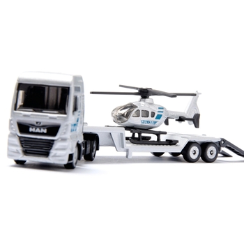 SIKU Super 1759 MAN Lkw mit Polizei Helikopter