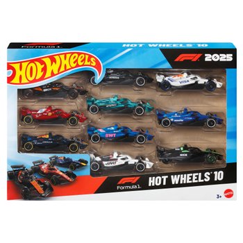 Hot Wheels Formula 1 1:64 Die-Cast Cars 10 Pack