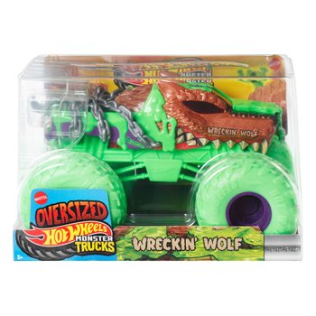 Hot Wheels Monster Trucks Oversized 1:24 Wreckin' Wolf Die-Cast Car