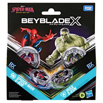 Beyblade X Spider-Man und Green Hulk