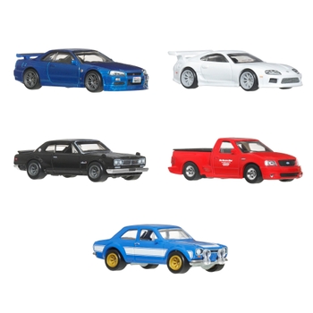 Hot Wheels 1:64 Fast & Furious: Brian O'Connor Die-Cast Cars 5 Pack