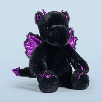 World's Softest Plush Black Dragon Soft Toy 40cm