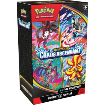Pokémon - Coffret 6 Boosters ME04 Méga-Évolution Chaos Ascendant