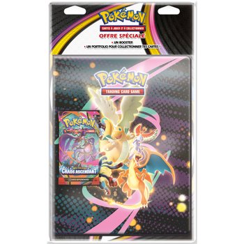 Pokémon - Portfolio et Booster ME04 Méga-Évolution Chaos Ascendant - Modèle Aléatoire