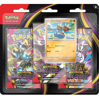 Pokémon - Méga-Évolution Nuit Noire ME05 Pack 3 Boosters