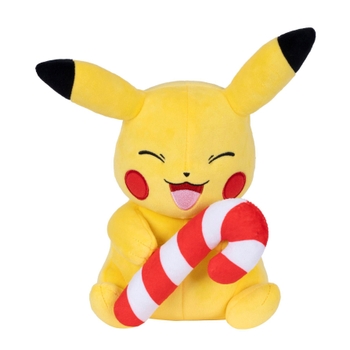 Pokémon Kuscheltier Pikachu mit Zuckerstange 20 cm