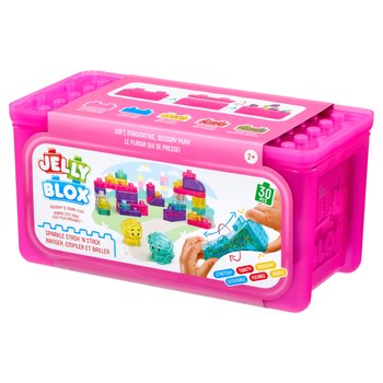Jelly Blox Squishy Building Block Stack 'N' Stash 2-in-1 Storage Box