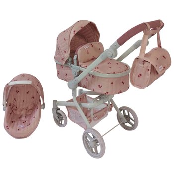 Silver Cross 3-in-1 Set Puppenwagen mit Wickeltasche und Babyschale Floral