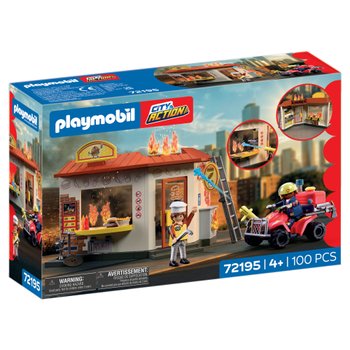 PLAYMOBIL City Action 72195 Feuerwehr-Quad mit Burger-Bude