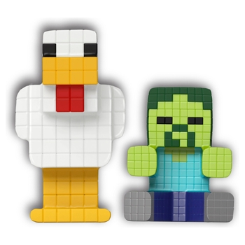 Goo Jit Zu Minis Minecraft Chicken Jockey Zombie & Chicken 2 Pack