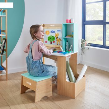 Crafty Co. Wooden Arts & Craft Table and Stool