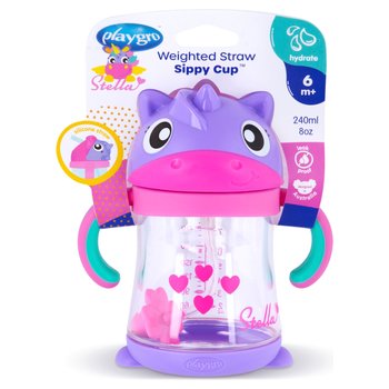 Playgro Stella Weighted Straw Sippy Cup 240ml