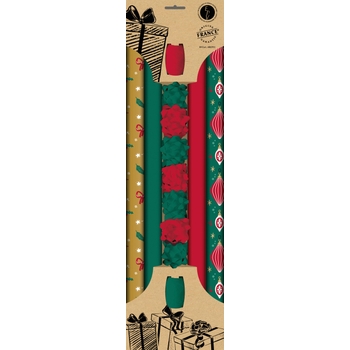 Lot de 4 Rouleaux Papier Cadeau Noël