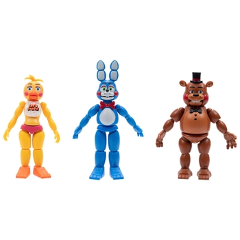 Five Nights at Freddys 2 3er Set Figuren Toy Freddy, Toy Bonnie & Toy Chic 12,5 cm