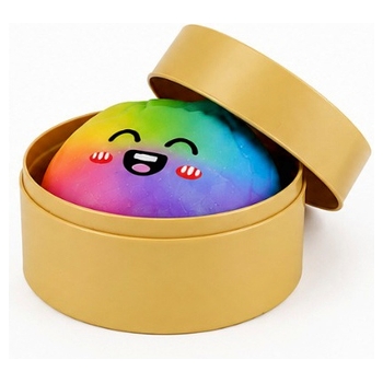 Squishy Dumpling - Jouet Anti-Stress Arc-en-Ciel 5 cm - Modèle Surprise