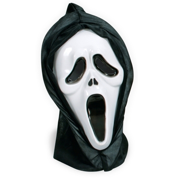 Horrormaske Scream Geist mit Haube