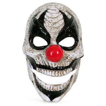 Horrormaske Clown mit beweglichem Kiefer