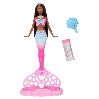 Barbie - Poupée Sirène Bulles Magiques Brune
