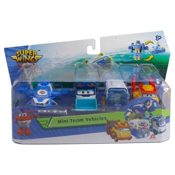 Super Wings Mini Team Vehicles Spielfahrzeuge 4er Set