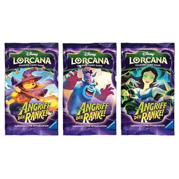Disney Lorcana Karten Angriff der Ranke Booster Pack sortiert