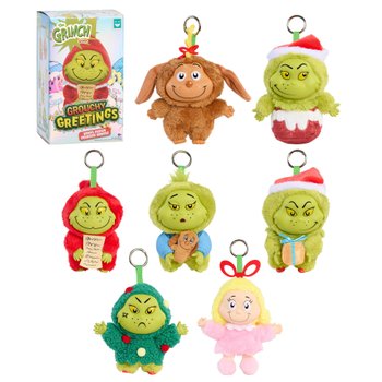 Happy Haul Grouchy Greetings Dr. Seuss The Grinch Vinyl Plush Keyring Blind Box Assortment