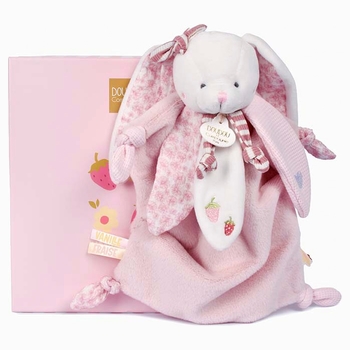 Doudou et Compagnie - Doudou Lapin Vanille Fraise