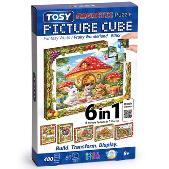TOSY Picture Cube 6-in-1 Magnetic Puzzle Fruity Wonderland