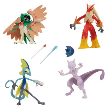 Pokémon Battle Feature Figuren Mewtu, Lohgock, Intelleon und Silvarro 4er Set