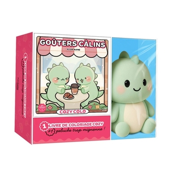 Cozy Colo - Coffret Livre de Coloriage Goûters Câlins et Peluche Dinosaure